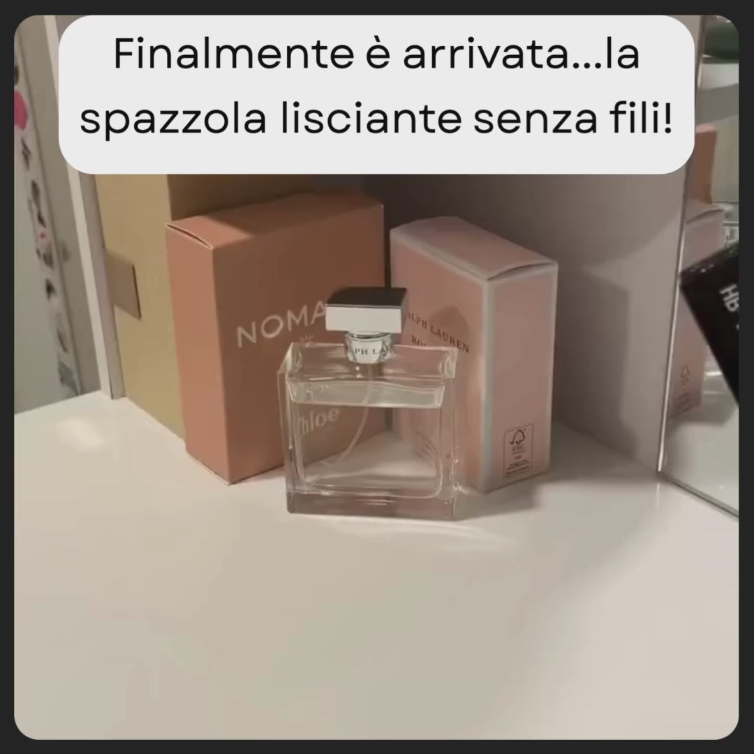 Glowli™ Spazzola Lisciante Senza Fili | Mini Piastra Portatile Anti-Crespo.