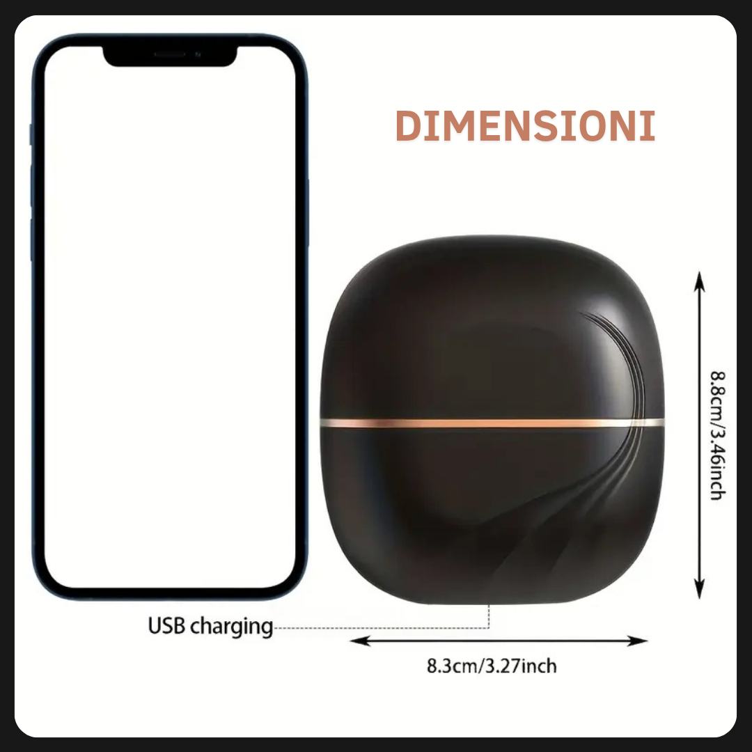 Glowli™ Spazzola Lisciante Senza Fili | Mini Piastra Portatile Anti-Crespo.