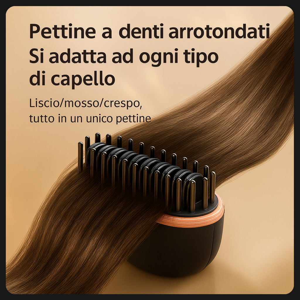Glowli™ Spazzola Lisciante Senza Fili | Mini Piastra Portatile Anti-Crespo.
